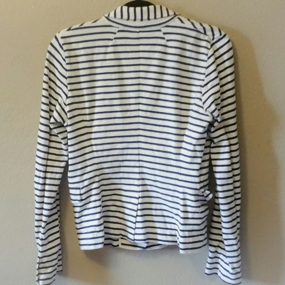 J. Crew Maritime Stripe Blazer Nautical Sz S - Picture 3 of 8